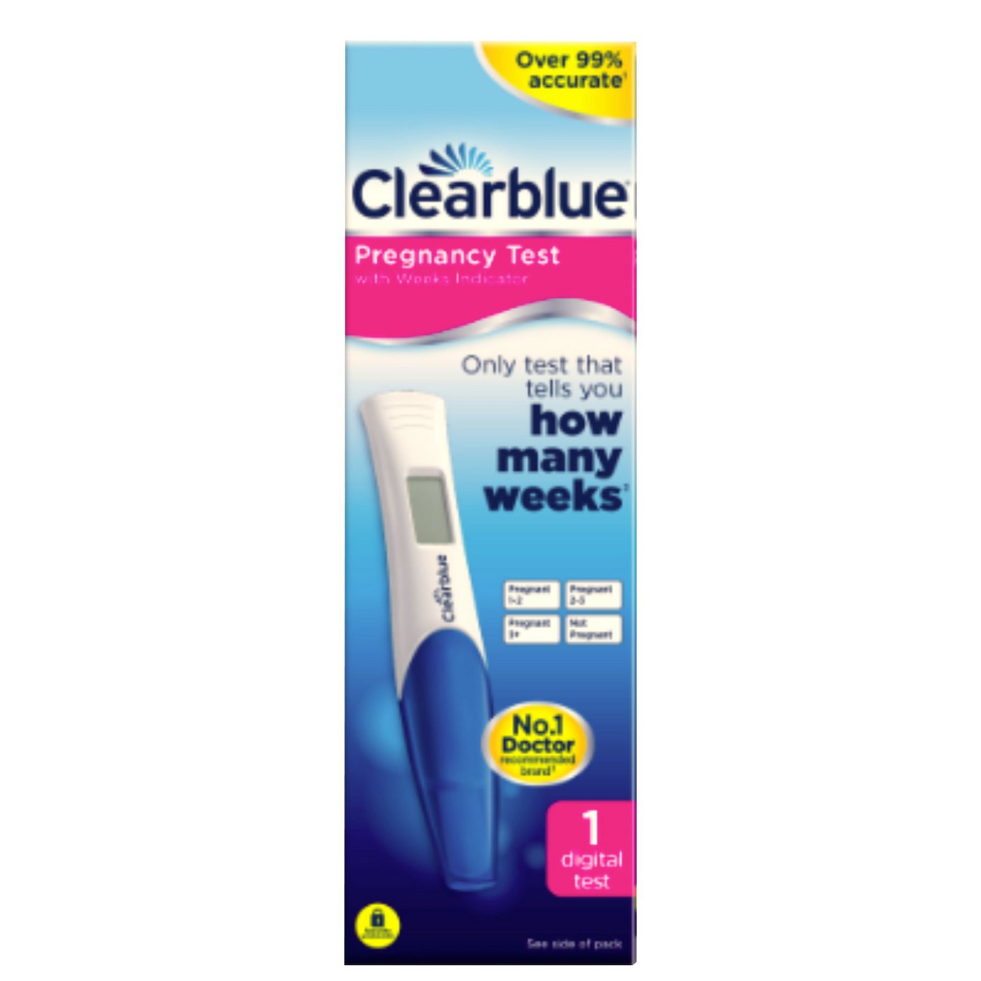 Image of Clearblue Digital Pregnancy Test with Weeks Indicator (1 Test)