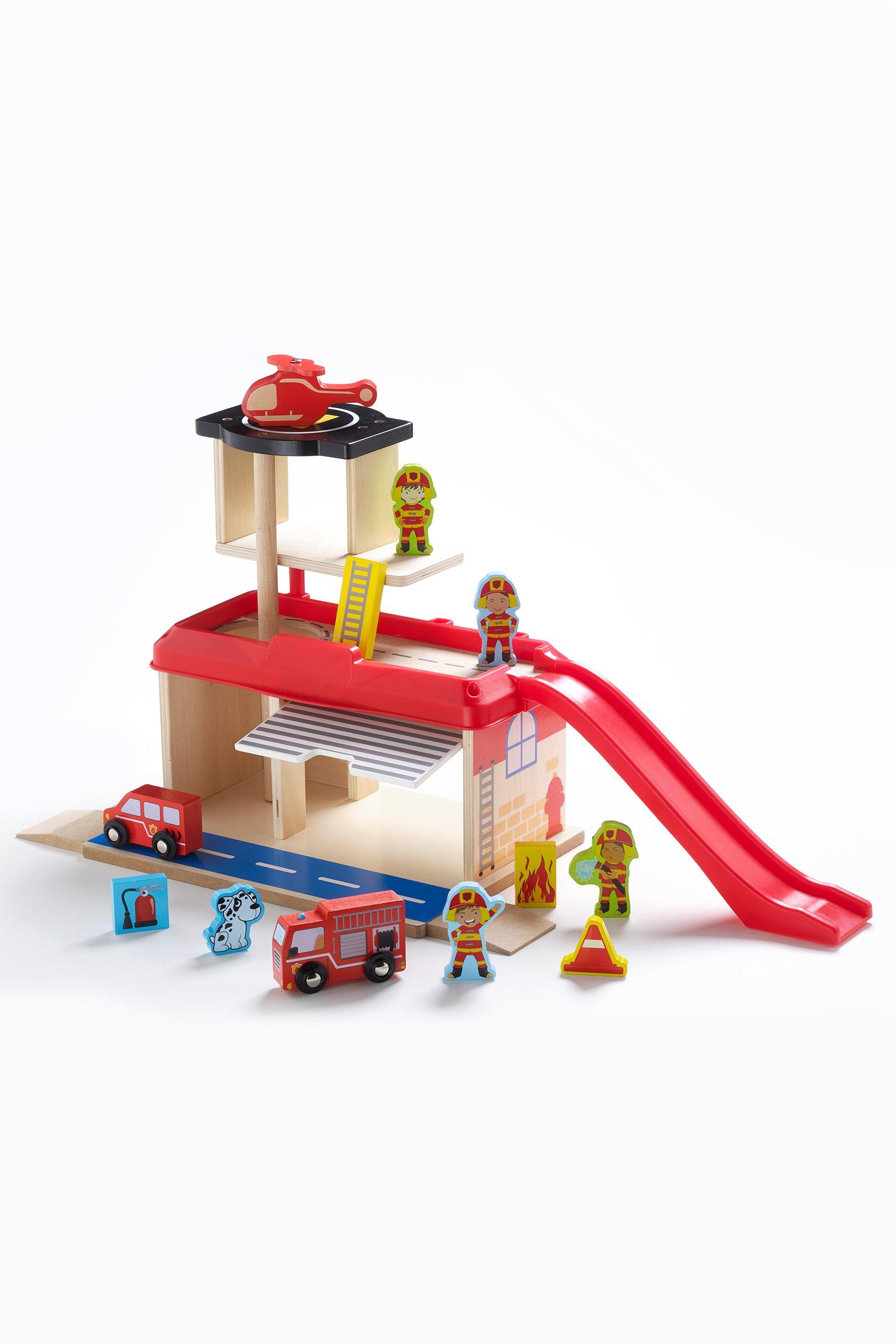 Wooden Fire Station Play Set | Studio