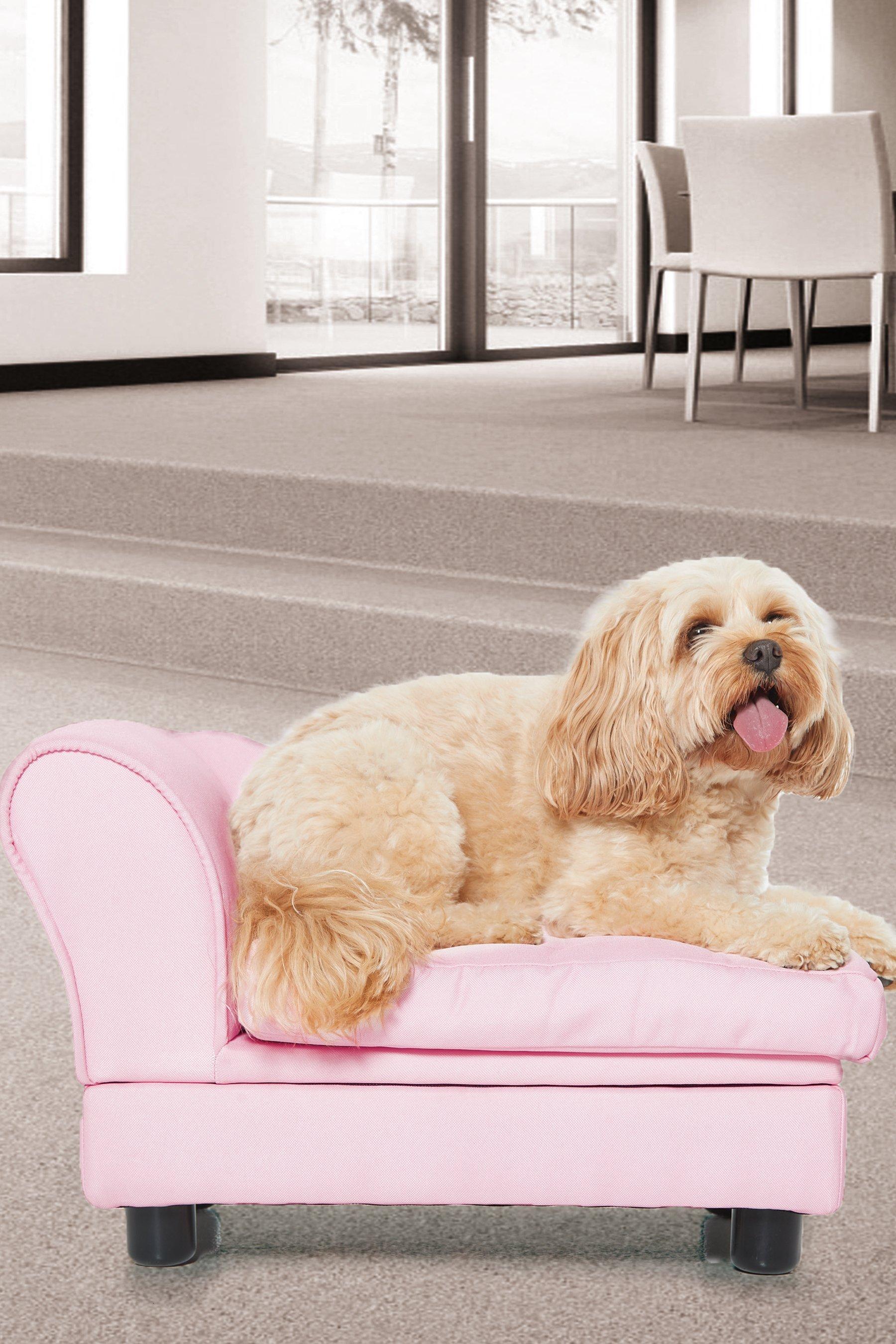 Blush Pet Chaise Lounge with Storage