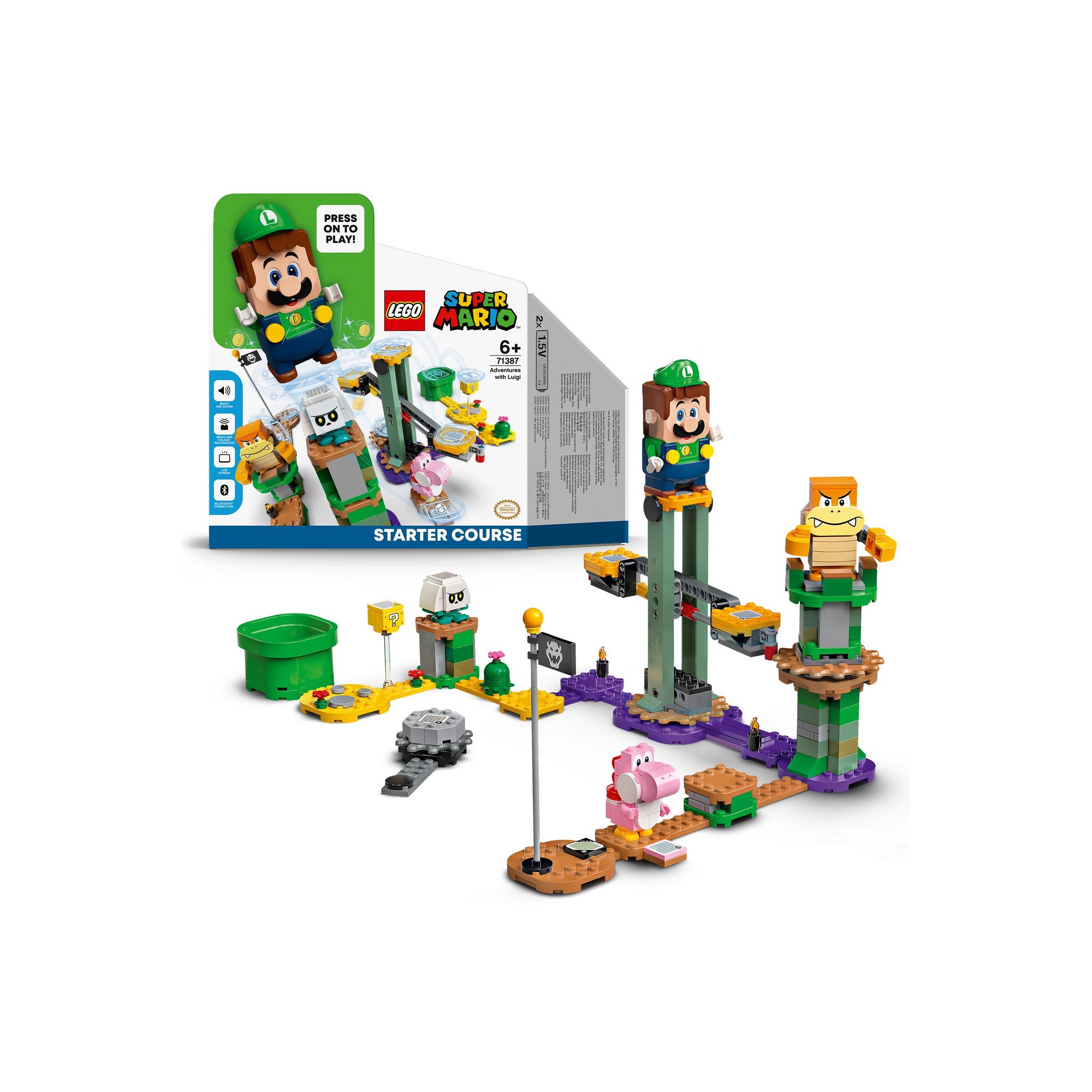 LEGO Super Mario Luigi Starter Course Toy with Figure