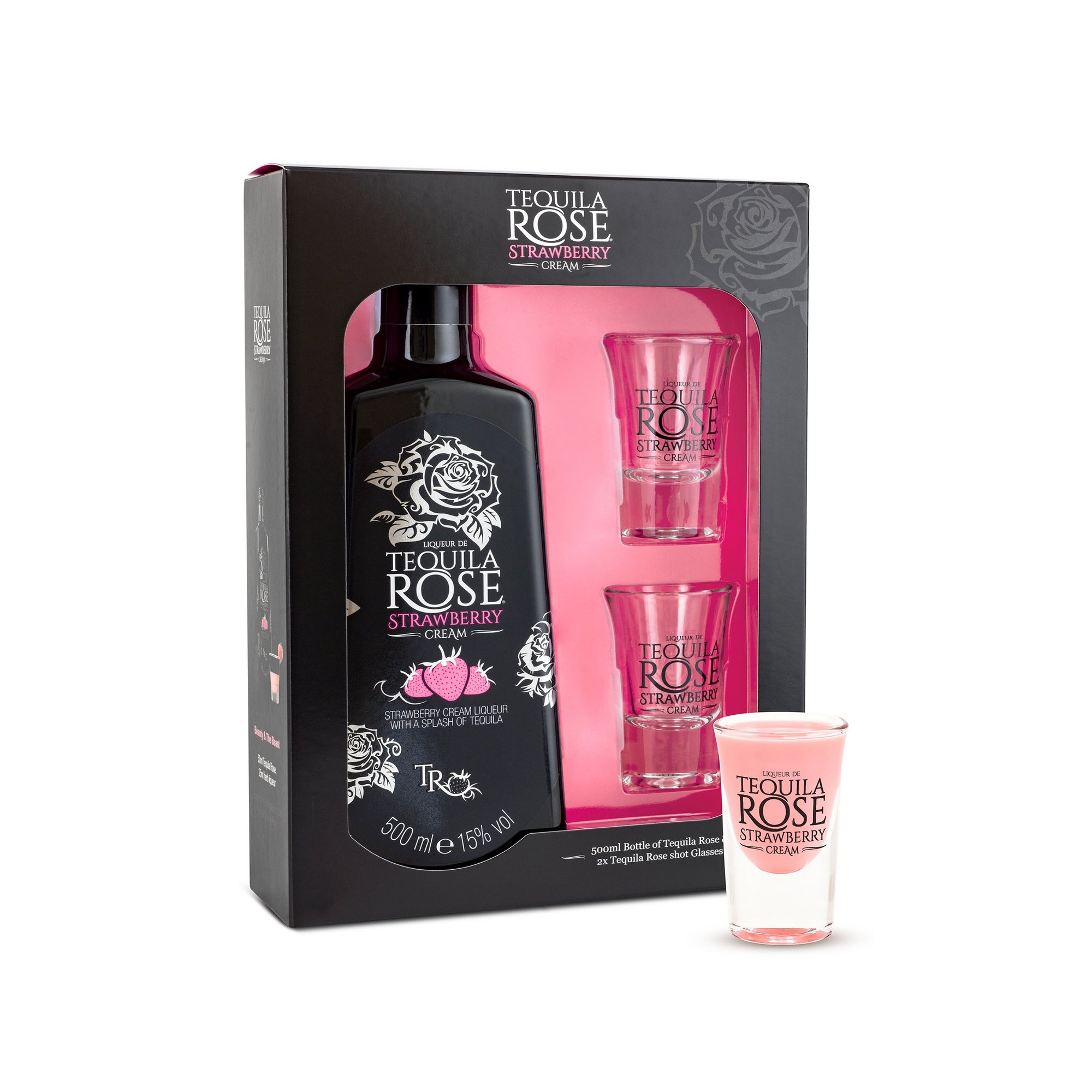 Tequila Rose 50cl and Shot Glasses Gift Set