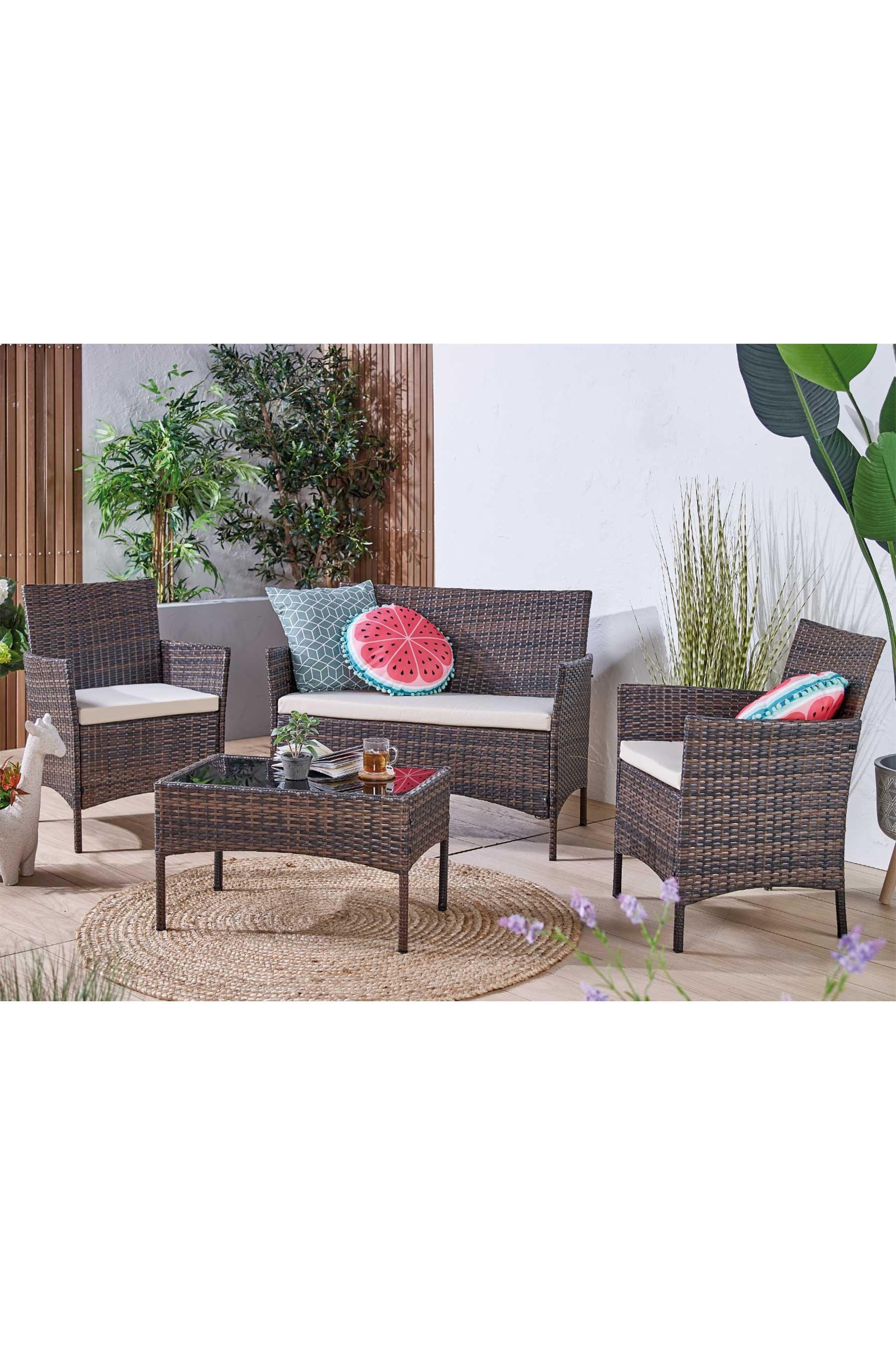 java 4 piece rattan