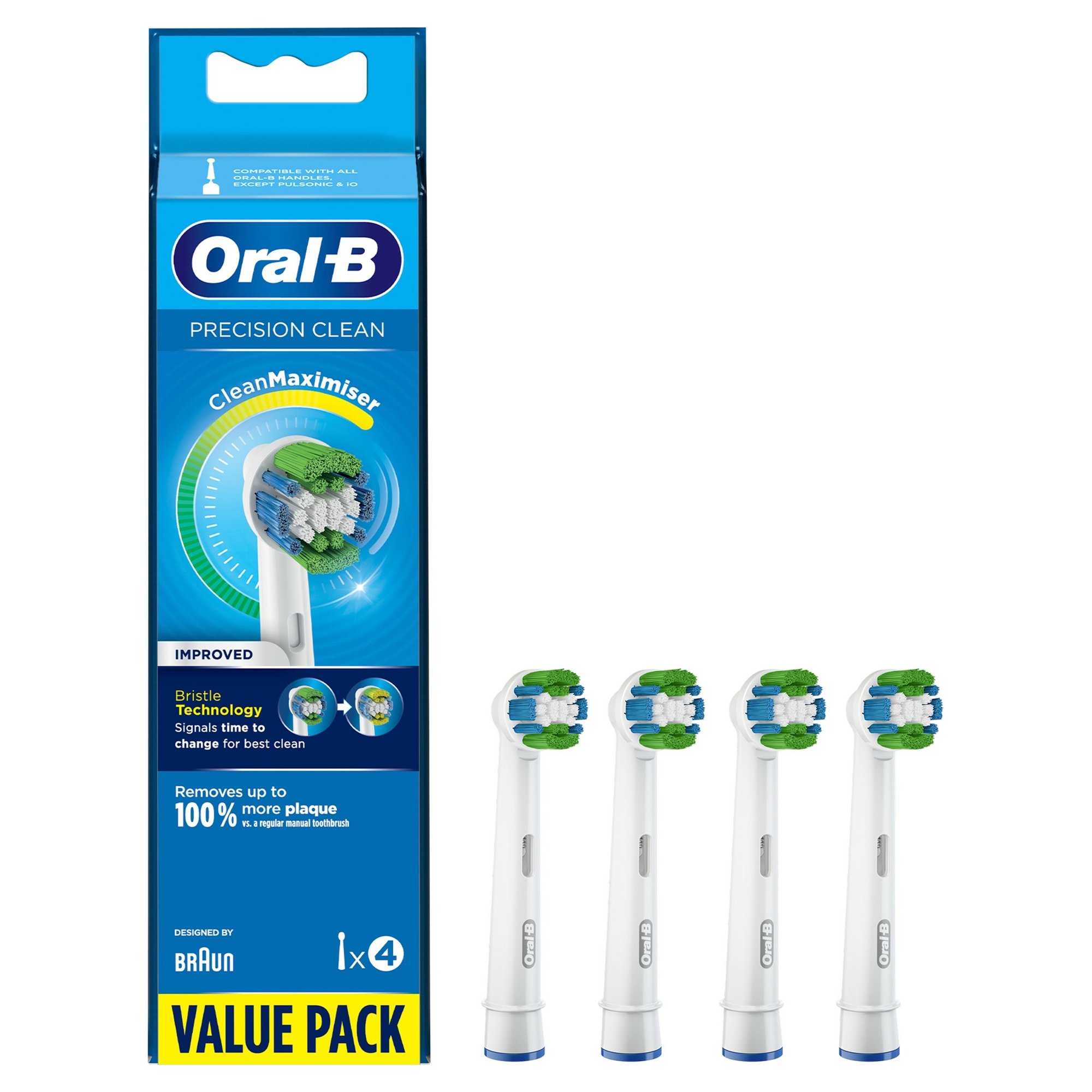 Oral B Pack of 4 Precision Clean-Clean Maximiser Toothbrush Heads