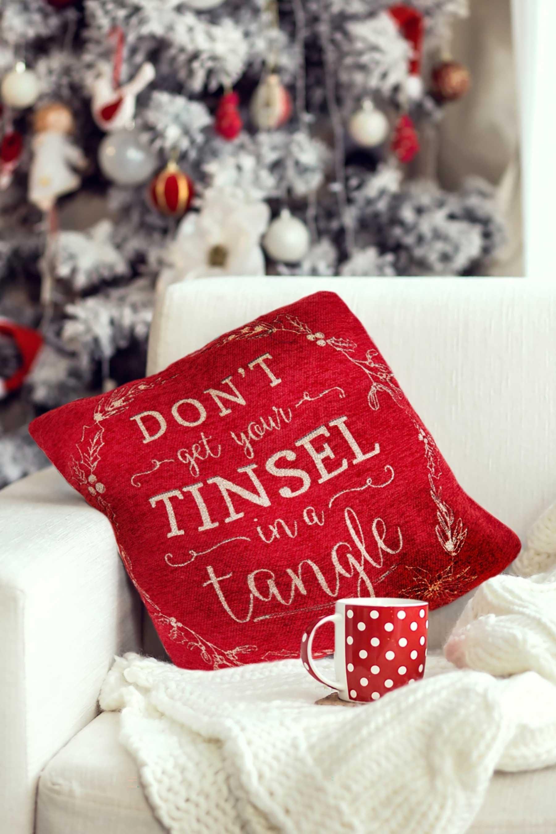 Tinsel In A Tangle Pillow