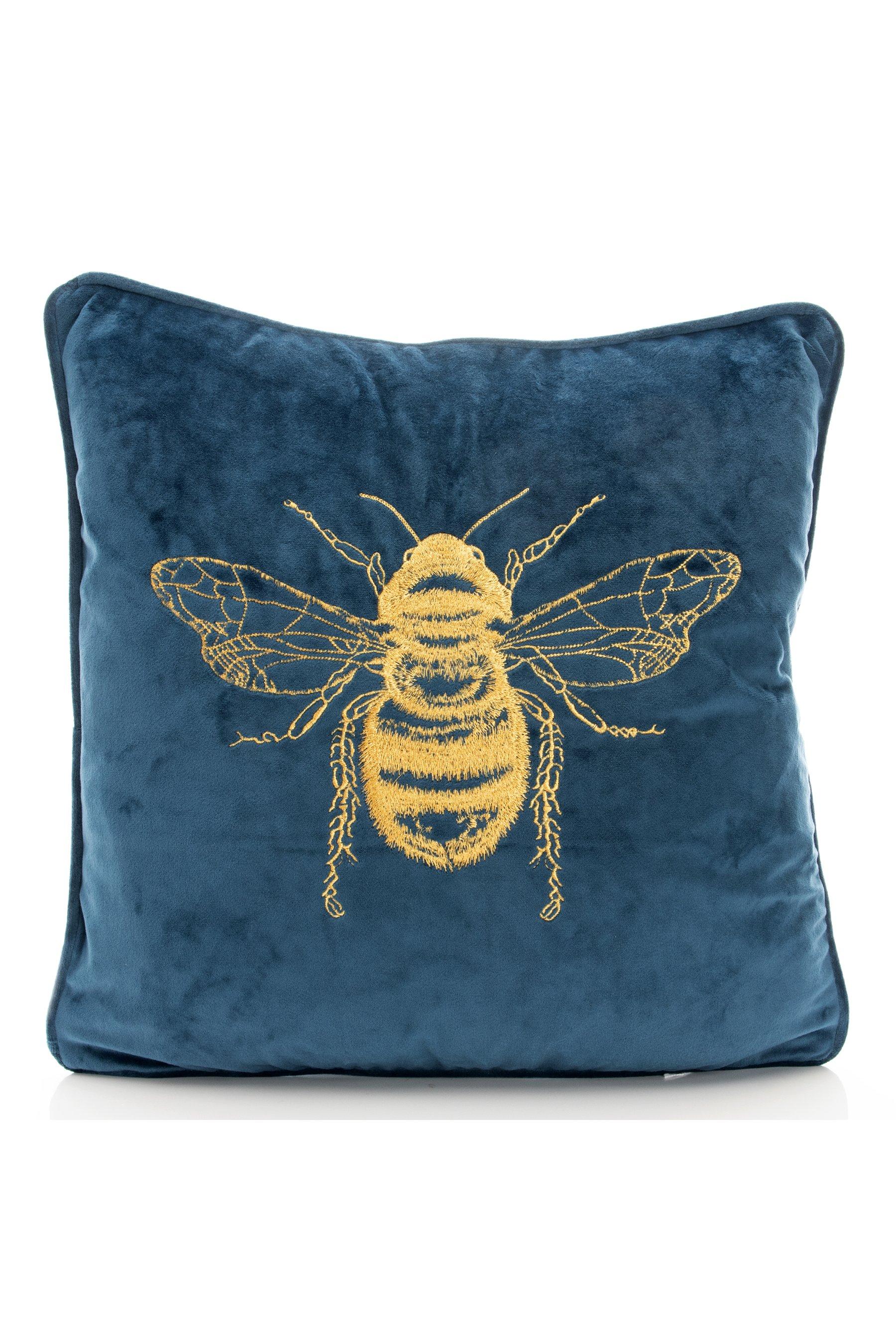 navy bee cushion