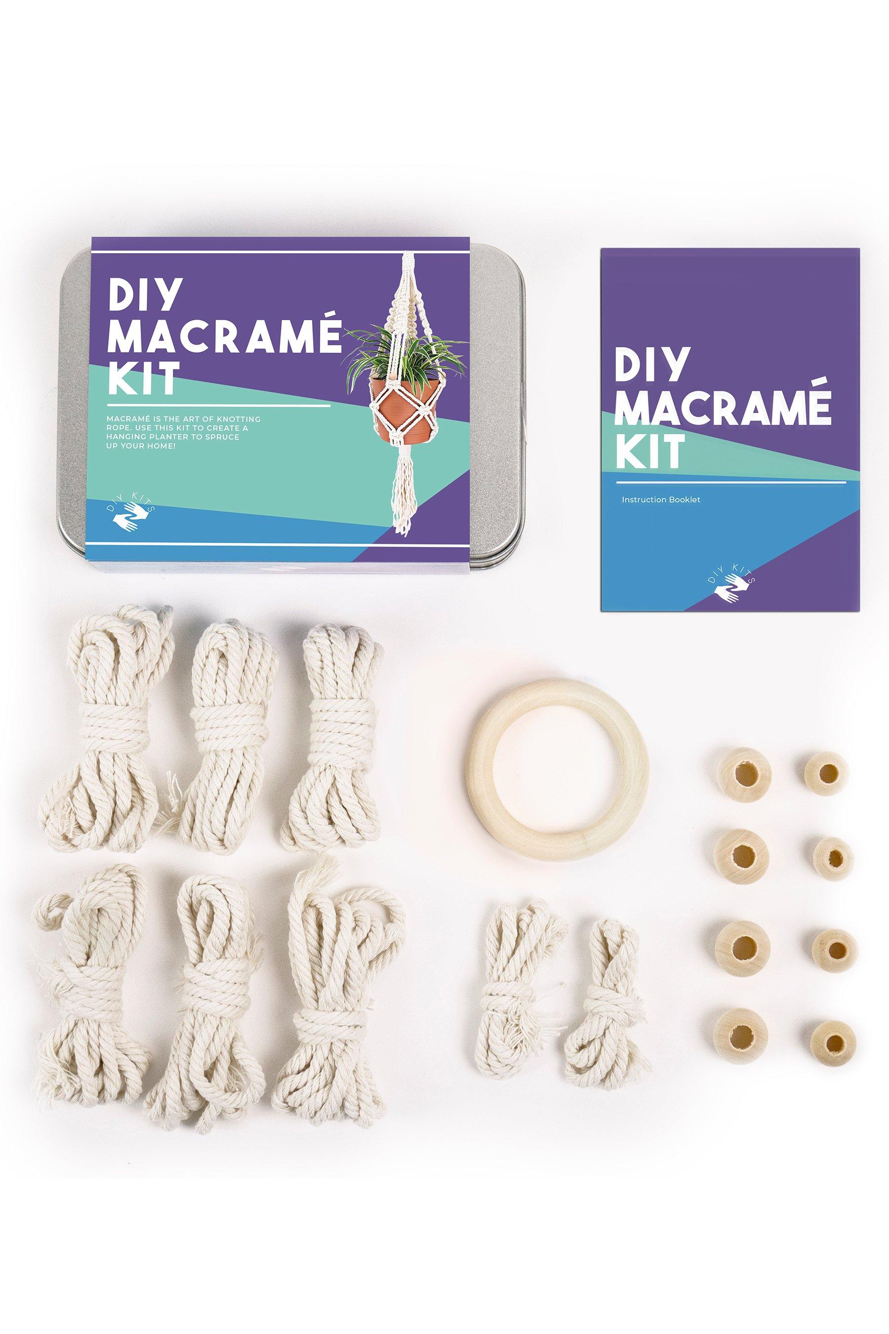 DIY Macrame Planter Kit - Natural - Rope