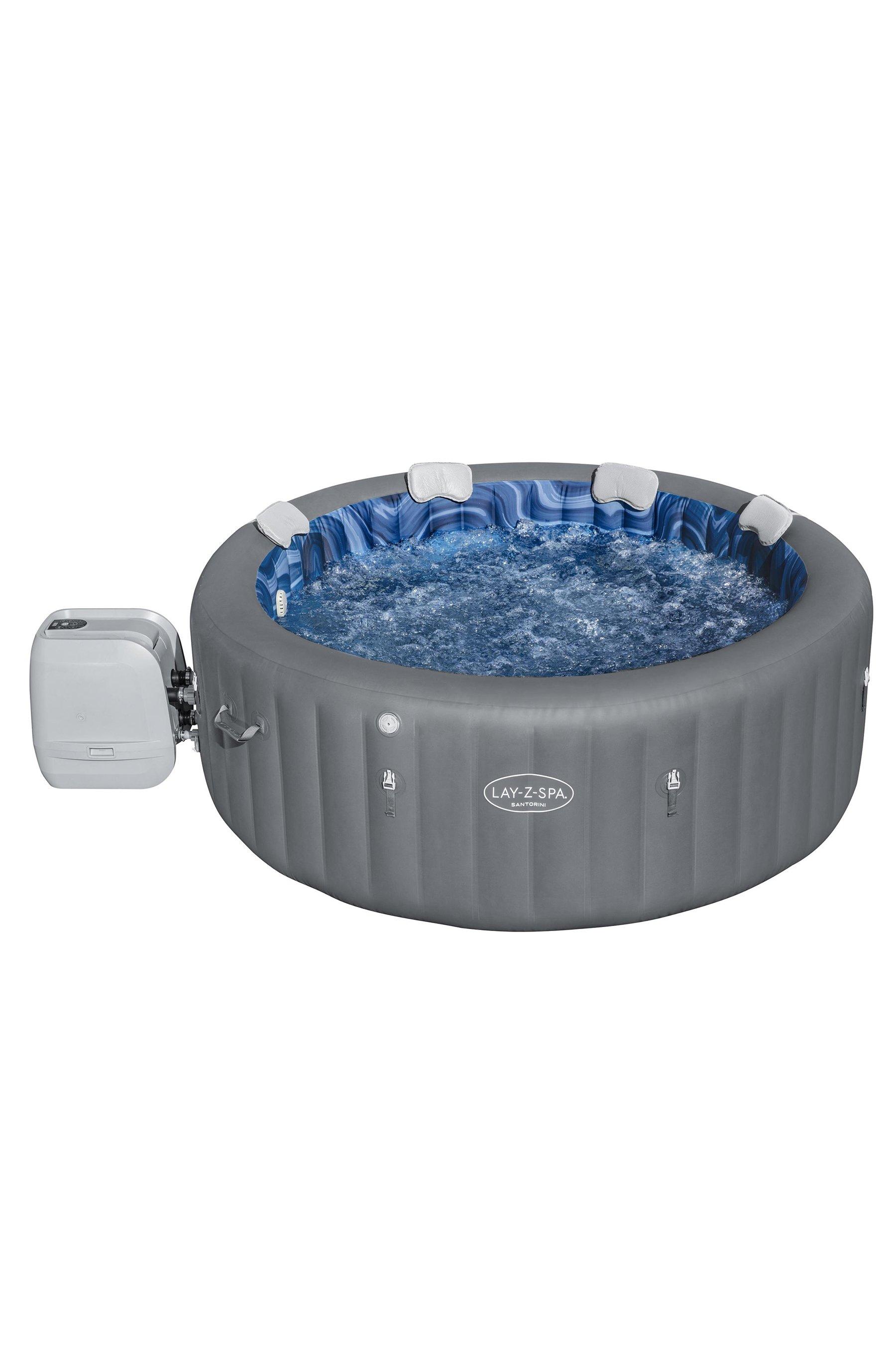 LayZSpa Majorca Hydrojet Pro Inflatable Hot Tub Grey & Black LAYZSPA US