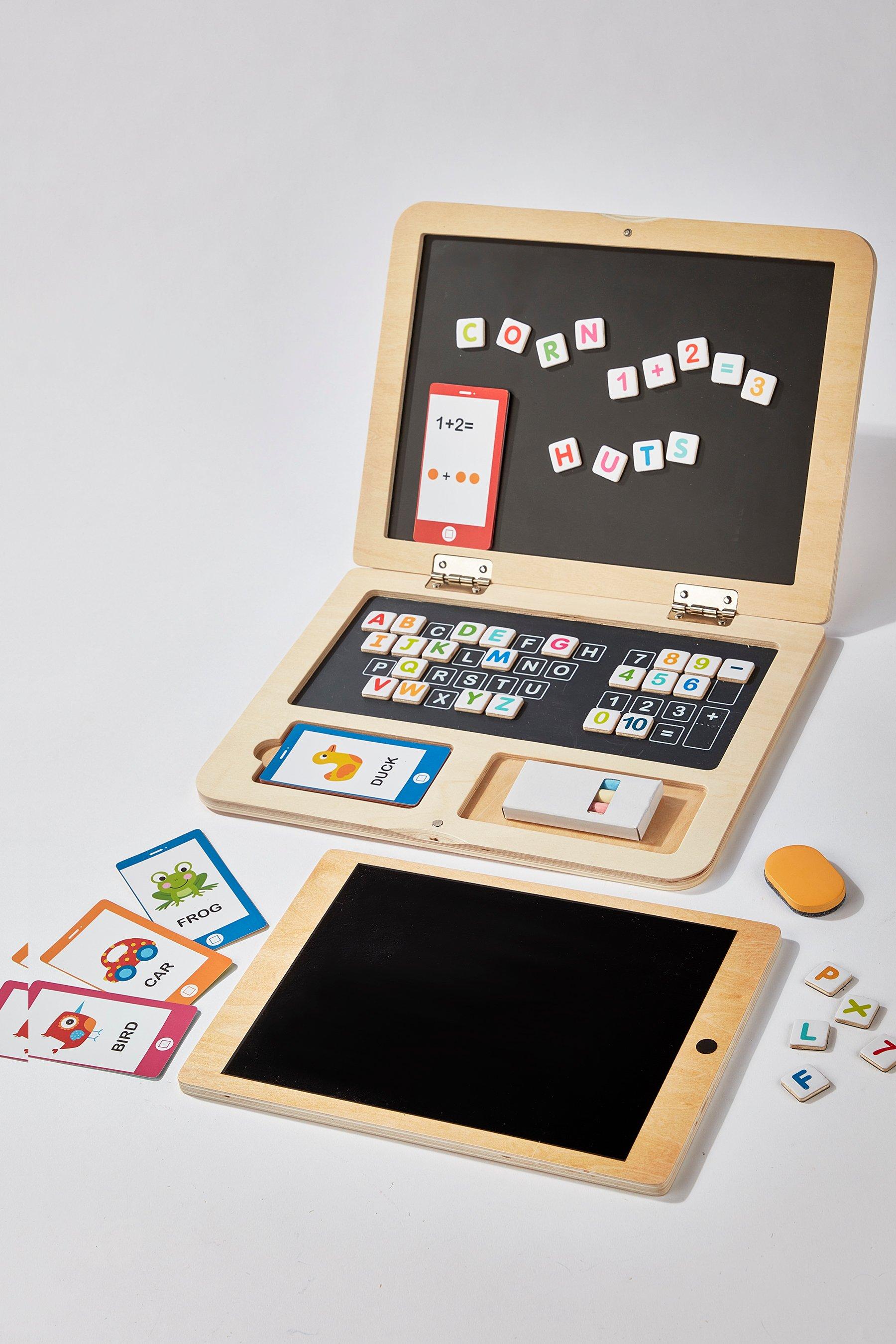 Toylife Wooden Laptop and Tablet Set