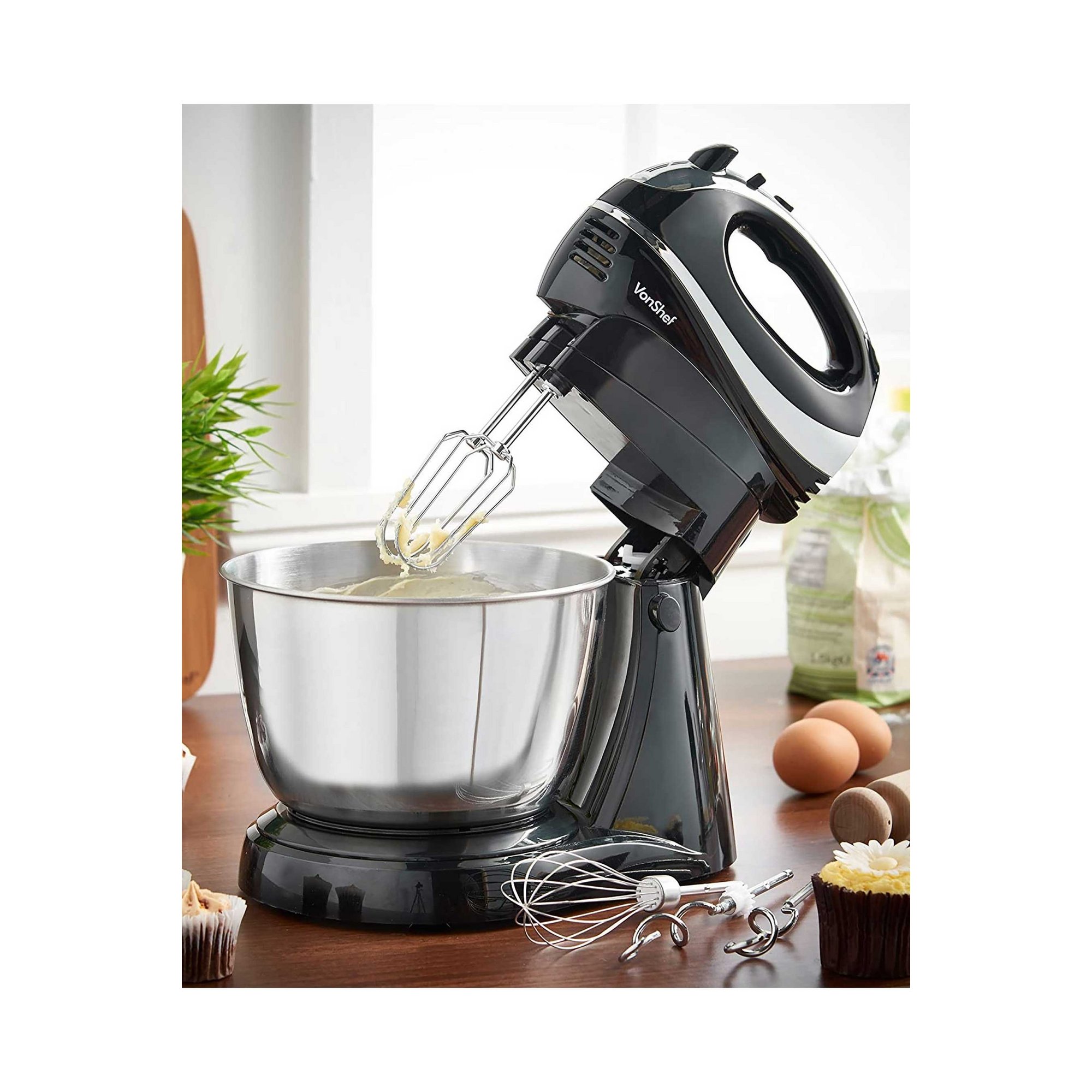 VonShef 3.5L Hand Stand Mixer With Whisk