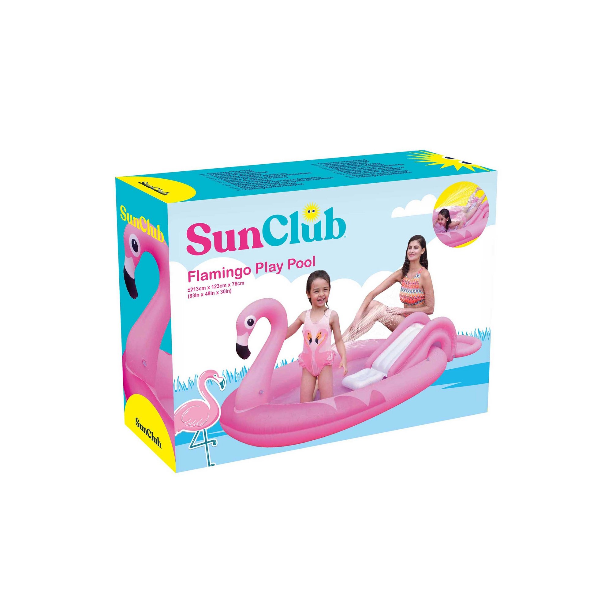 Sun Club 2m Flamingo Play Pool with Water Spray