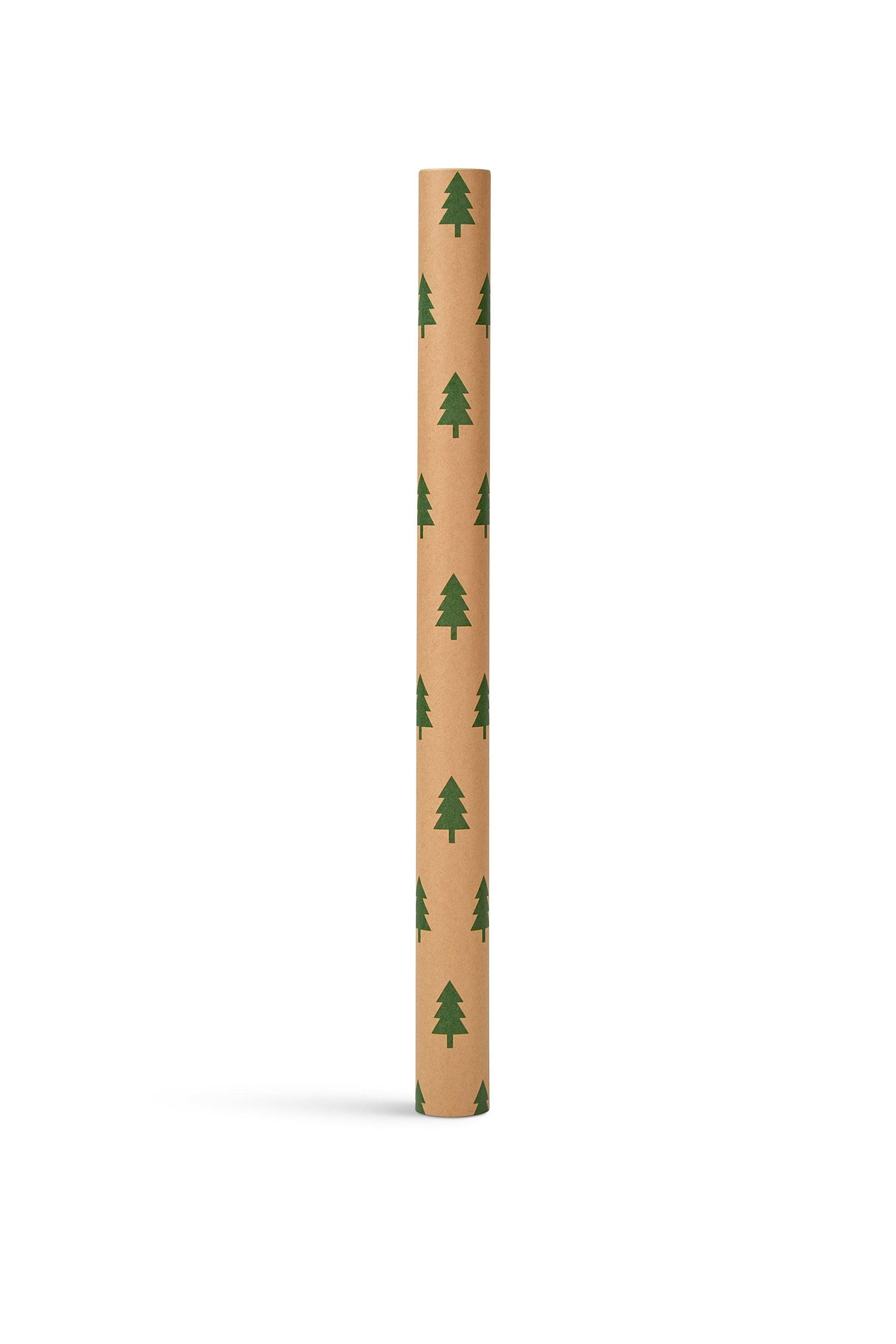 Studio, 5m Tree Kraft Wrapping Paper, Green