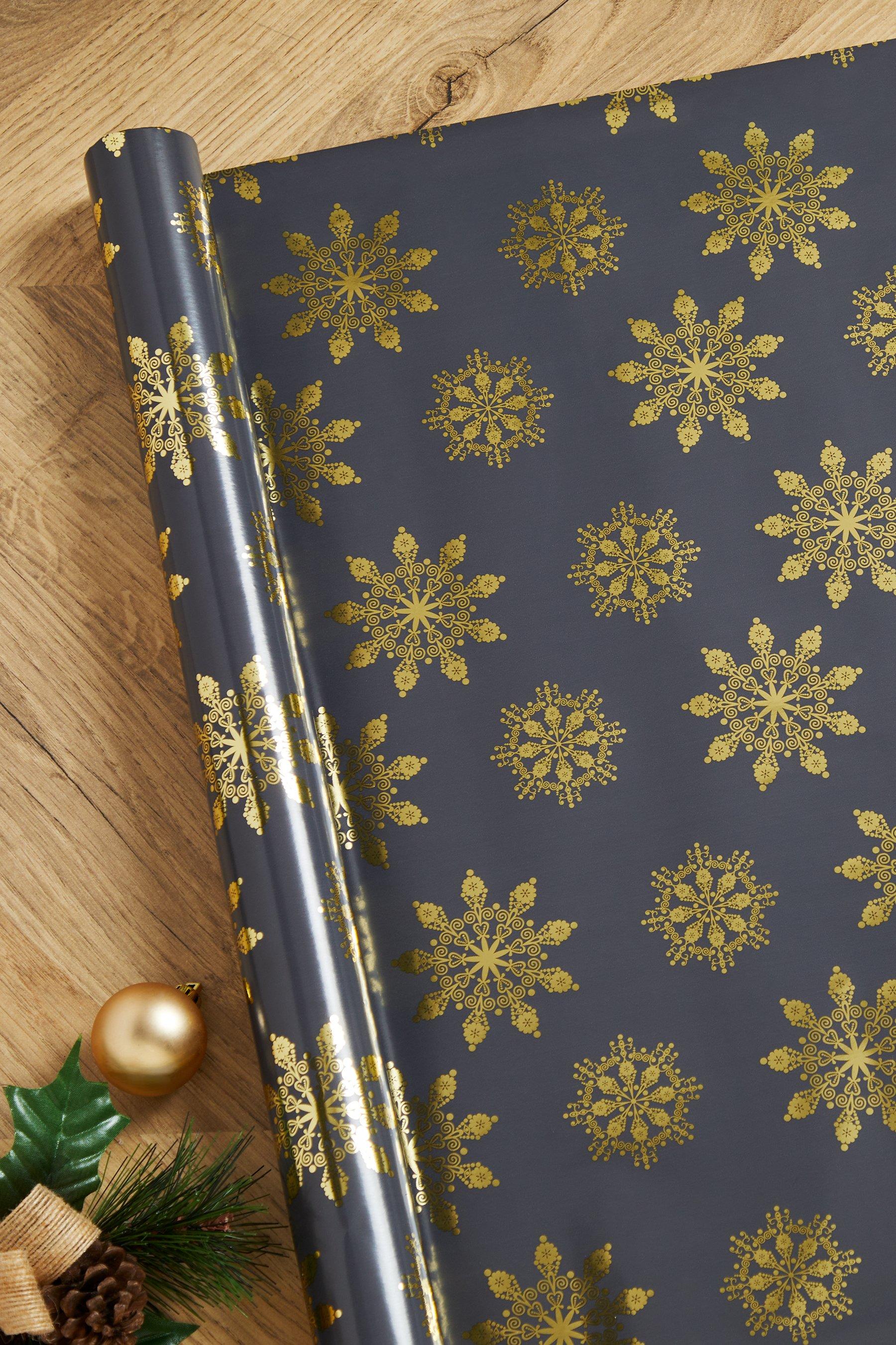 Black and Gold Elegant Christmas Wrapping Paper