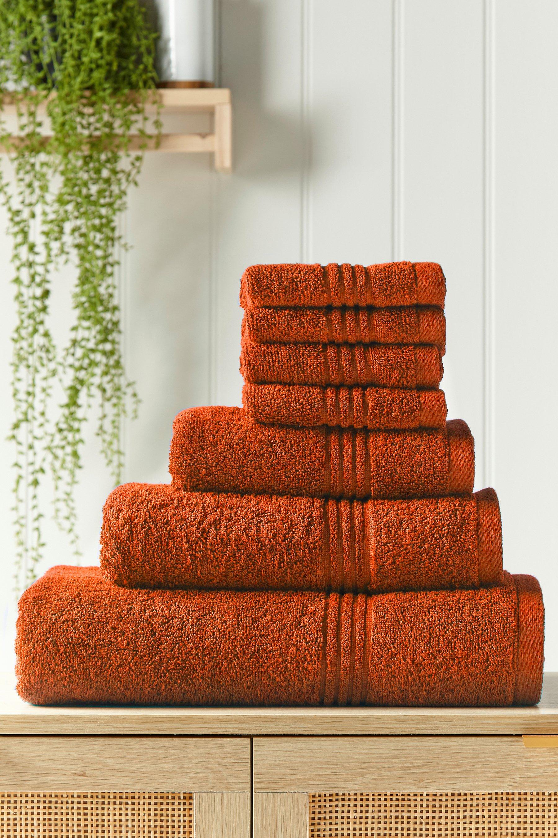 egyptian cotton burnt orange towels - size: bath sheet