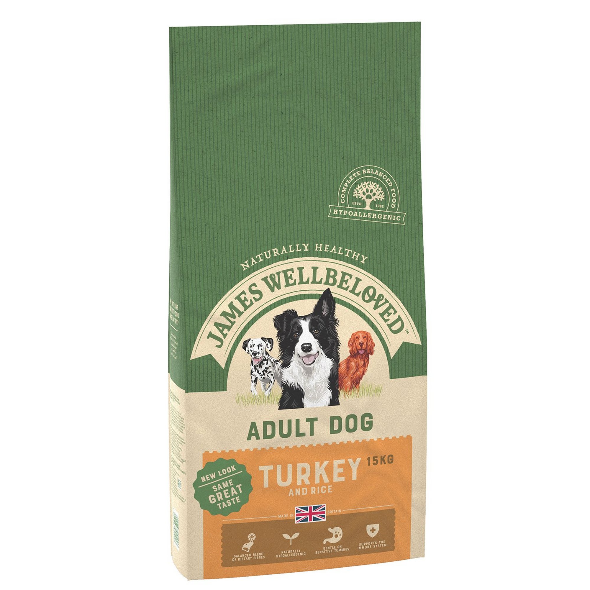 Studio James Wellbeloved Adult Dog Maintenance Turkey and Rice Kibble 15kg