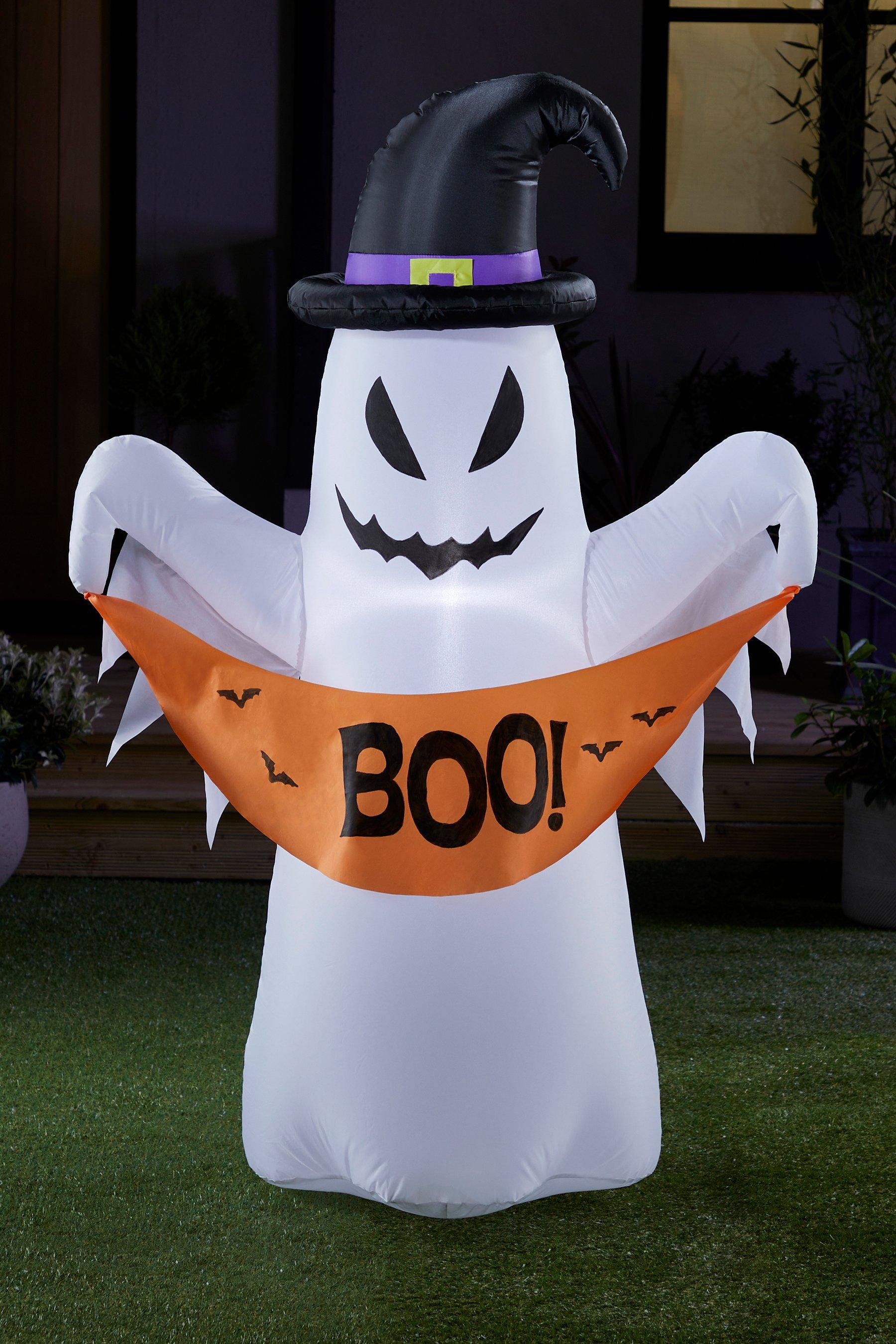 Inflatable Halloween Ghost with Boo Sign