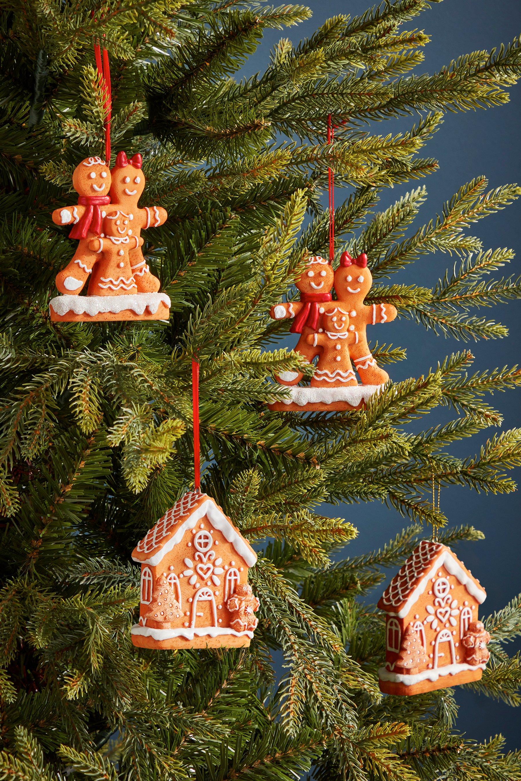 Set of 4 Gingerbread Hanging Decorations