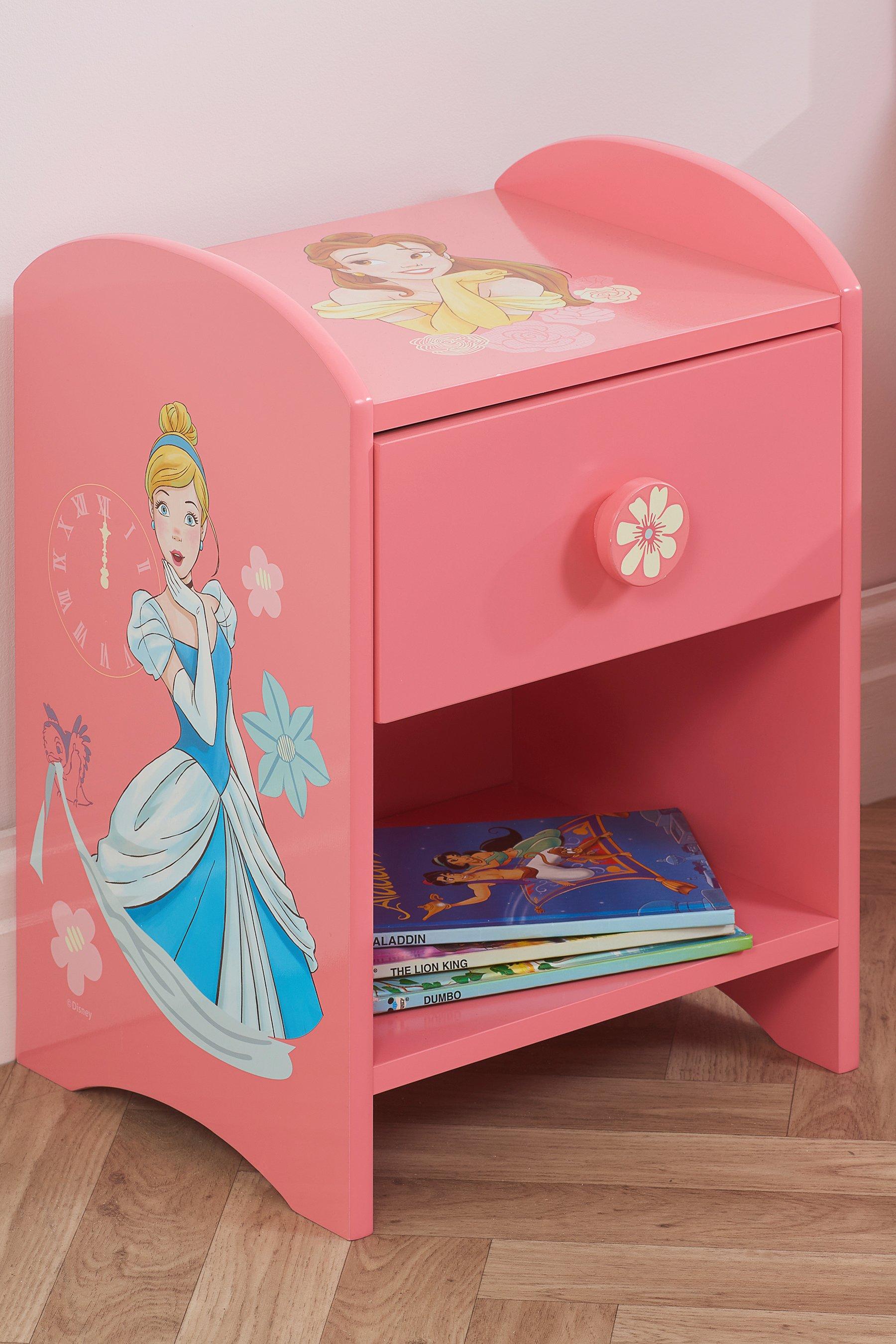 disney princess bedside table - pink - mdf