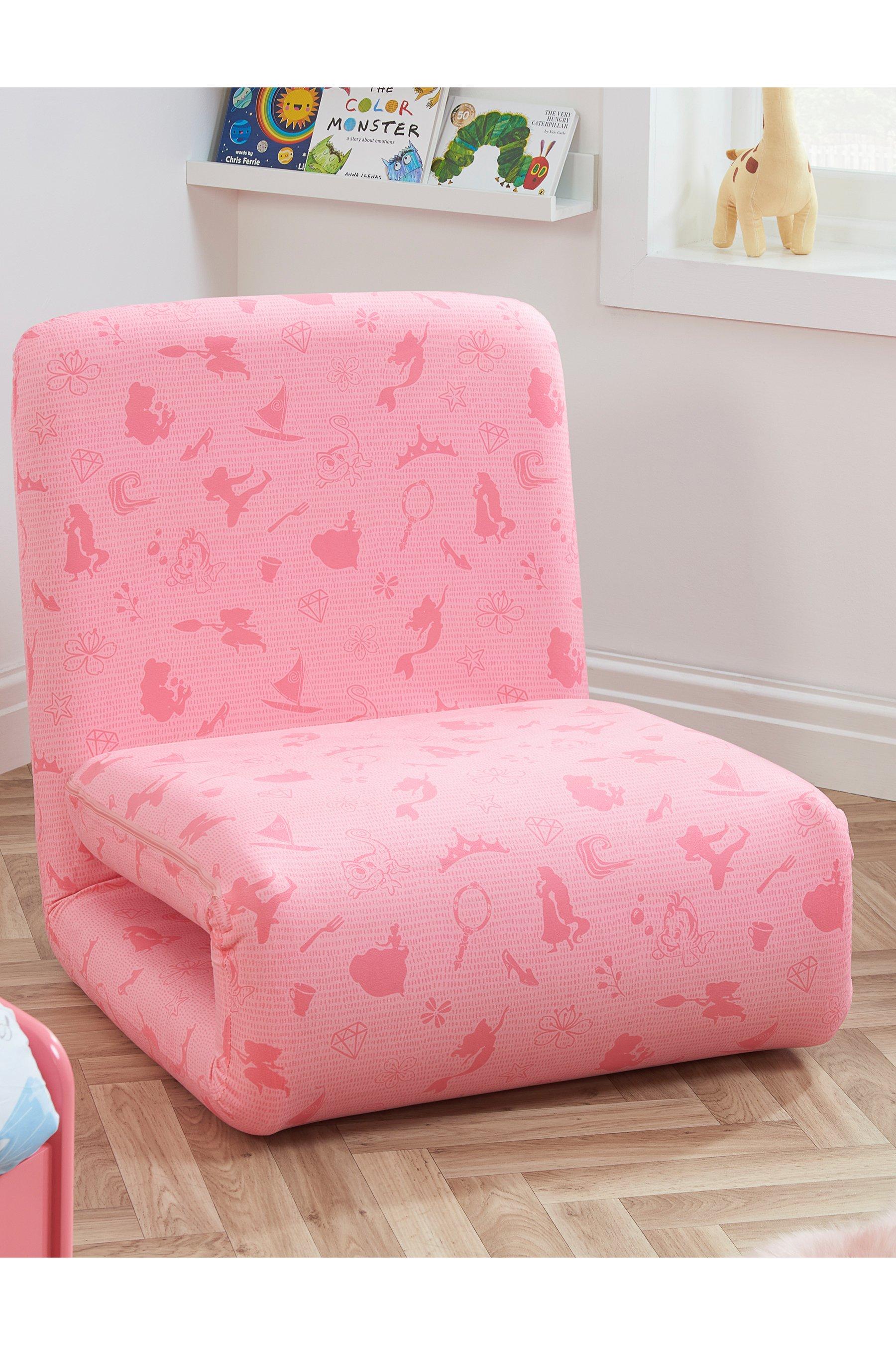 birlea princess fold out bed chair - pink