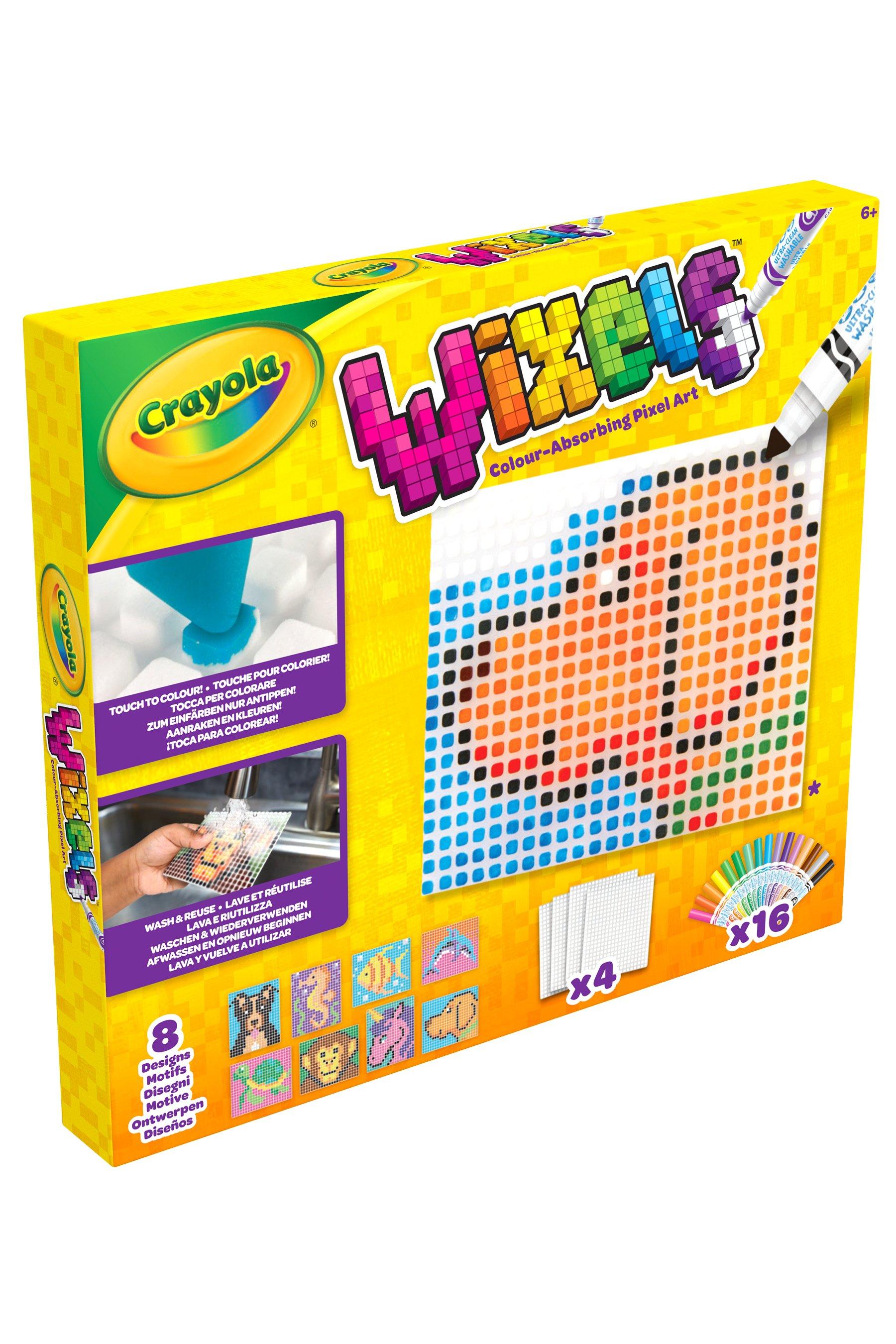  Crayola Wixels Animals Activity Kit, Pixel Art Coloring Set,  Gift for Kids, Ages 6, 7, 8, 9 : Toys & Games