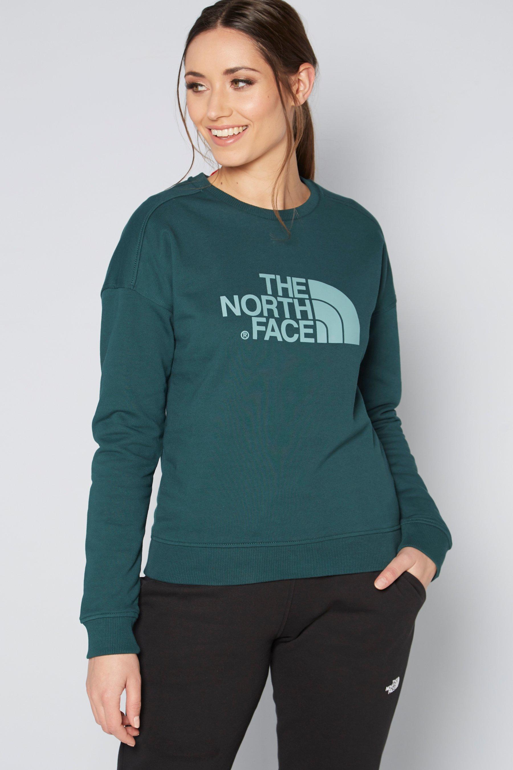 the north face tipped logo crew sweatshirt