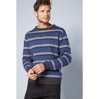 Image of Blue Striped Knitted Jumper