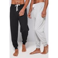 Image of Essential Pack of 2 Cotton Rich Cuffed Lounge Pants
