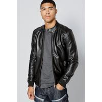 Image of Barneys Harrington Leather Jacket