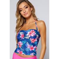 Image of Floral Burst Bandeau Tankini Top