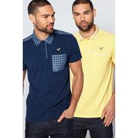 Image of Voi Pack of 2 Check Polos