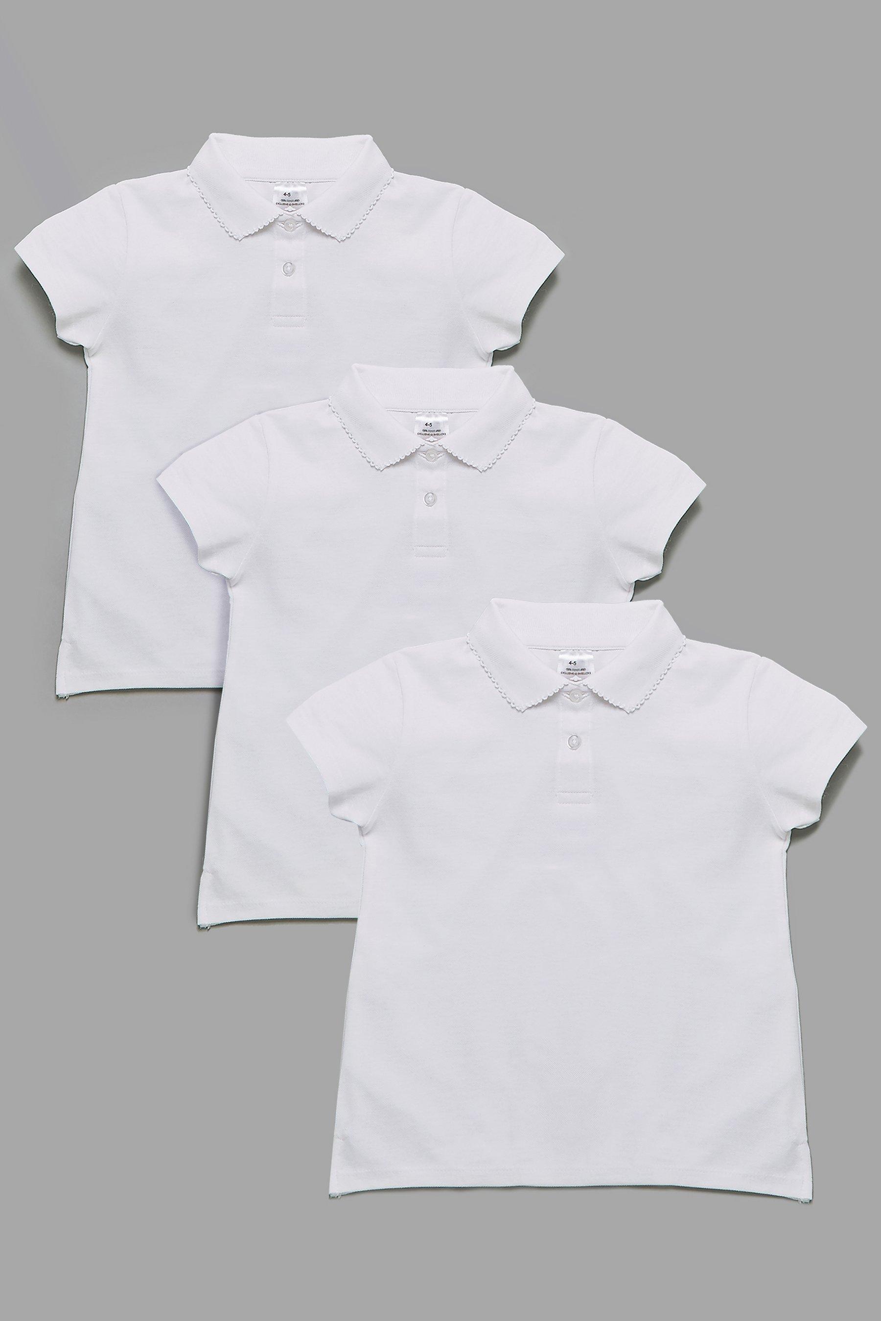 girls white polo shirts