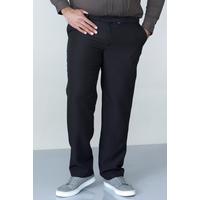 Image of D555 BY Duke Big and Tall Xtenda Waist Black Trousers