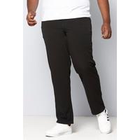 Image of D555 by Duke Big and Tall Bi Stretch Five Pocket Black Trousers