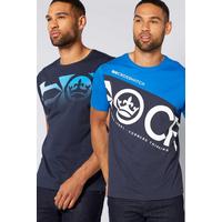 Image of Crosshatch Pack of 2 Branded T-Shirts