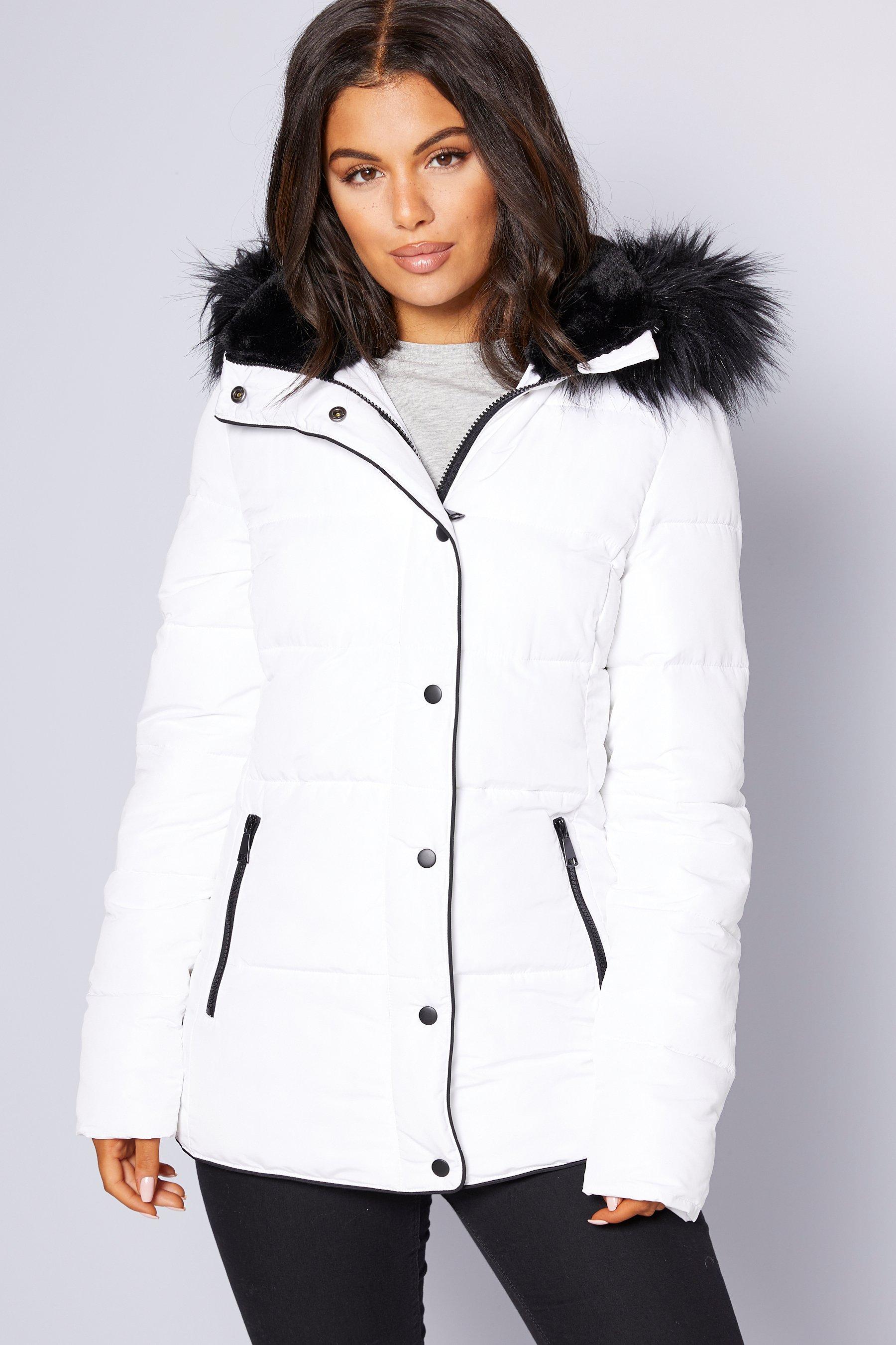 white padded coat