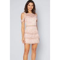 Image of AX Paris Tiered Ruffle Lace Dress