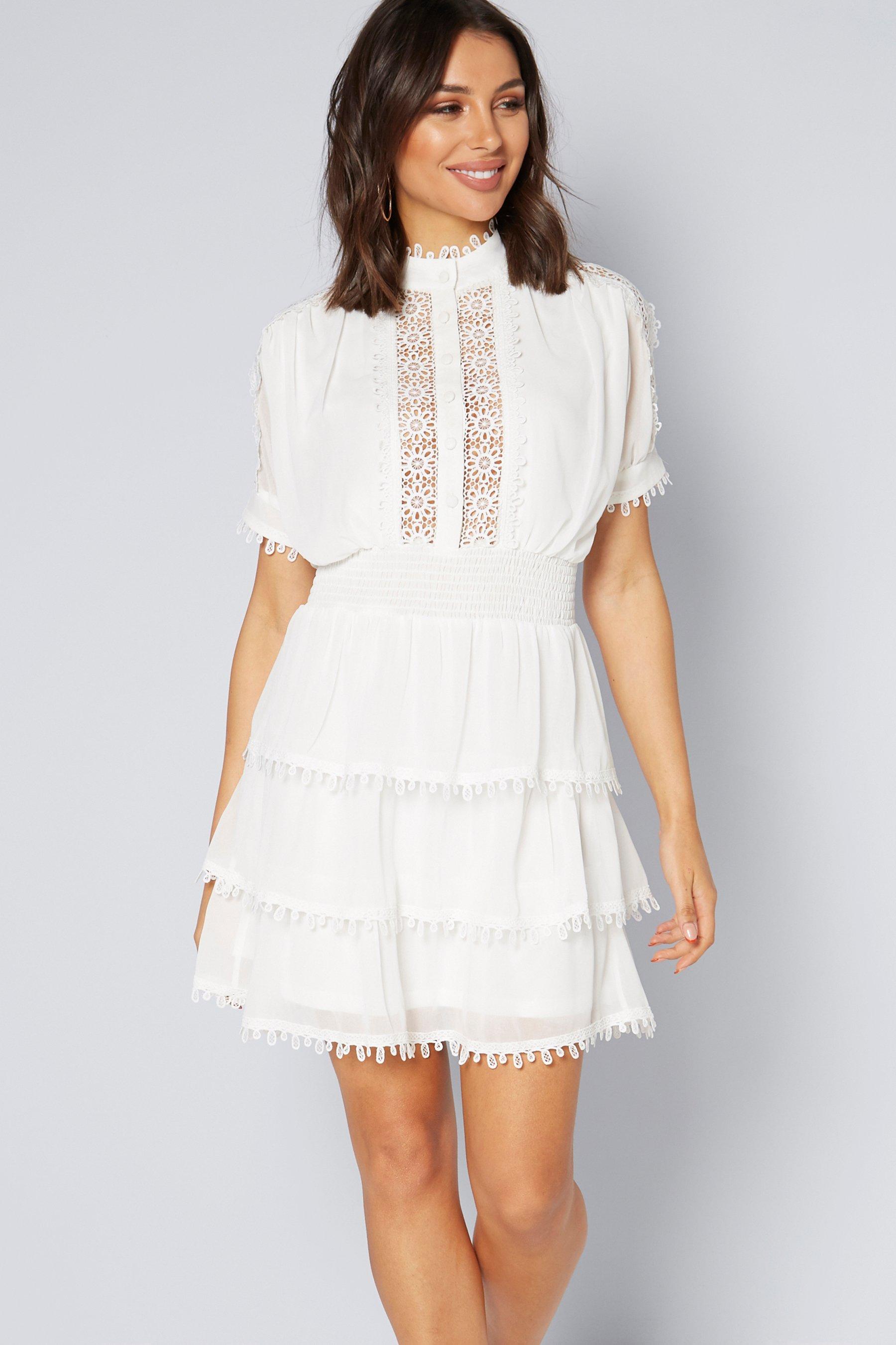ax paris white lace dress