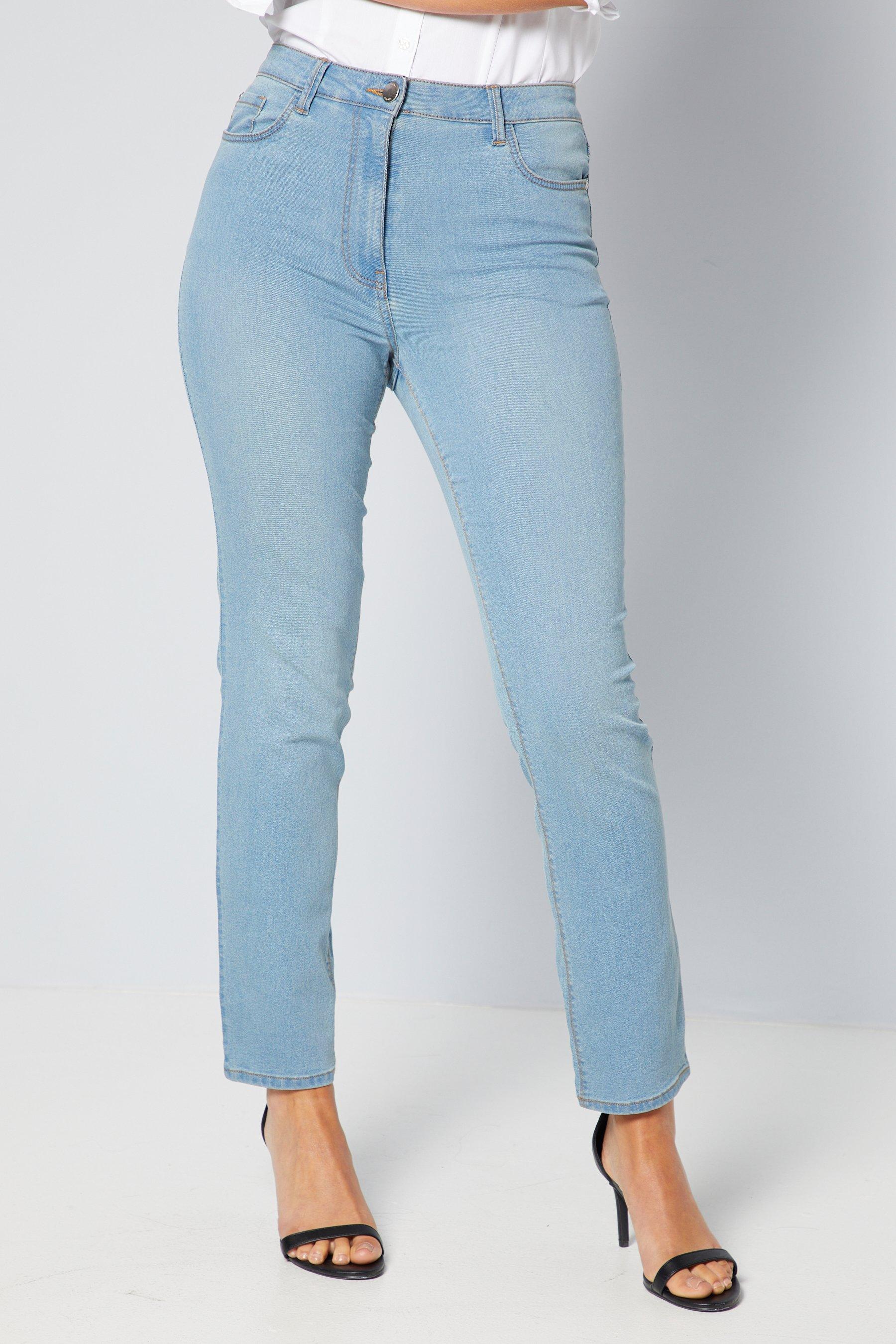 aimee slim fit stone wash jeans - womens - blue - size: 8