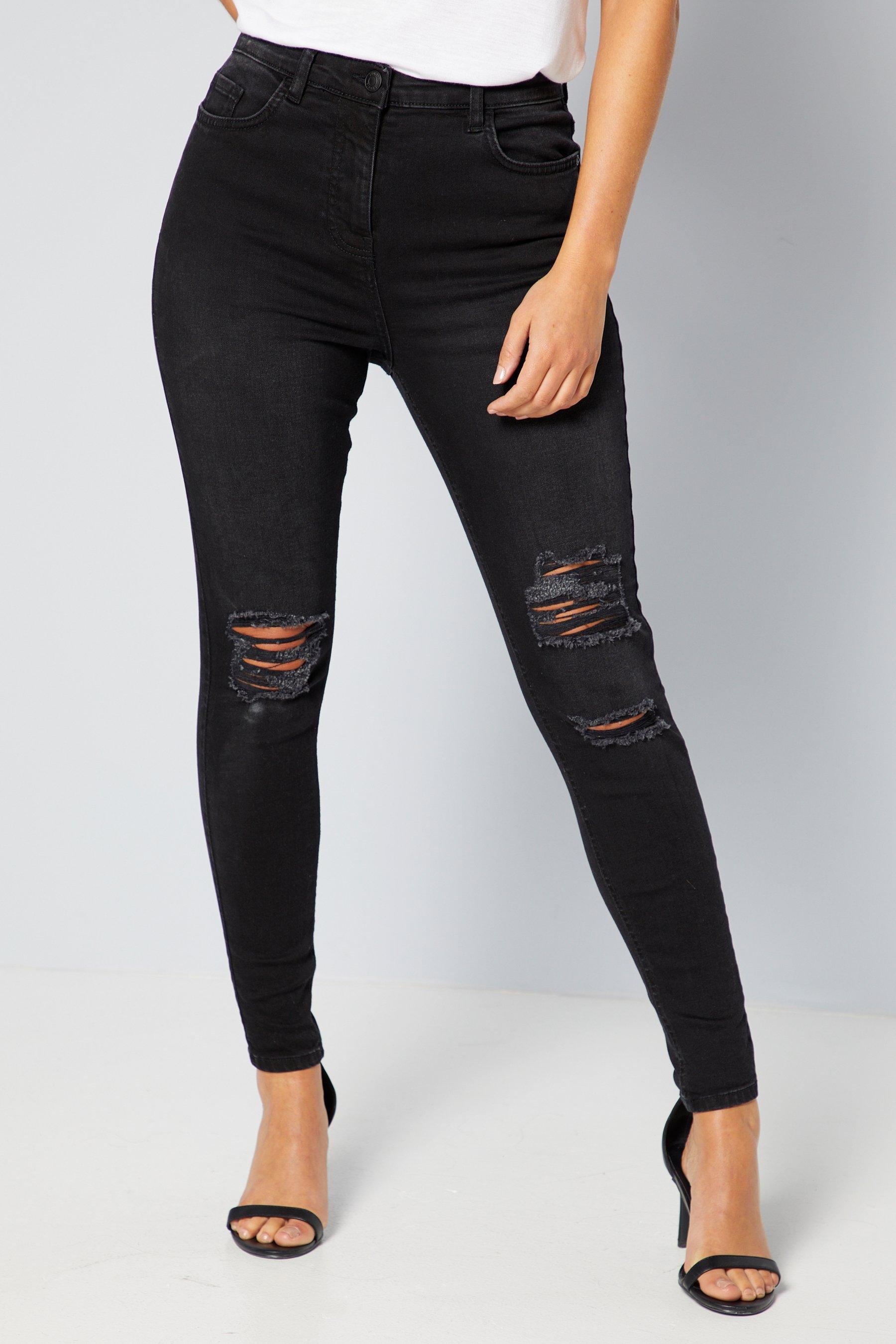 gray ripped skinny jeans