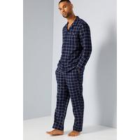 Image of Flannel Button-Up Check Pyjamas