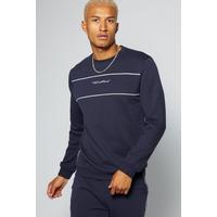 Image of TG Branded Side Tape Navy Sweatshirt