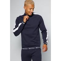 Image of TG Funnel Neck Navy Sweatshirt