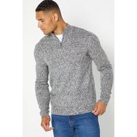 Image of Interest Zip Neck Knit Pullover