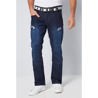 Image of Crosshatch Belted Regular Fit Jeans