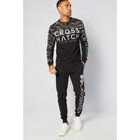 Image of Crosshatch Crew Neck Camo Tracksuit