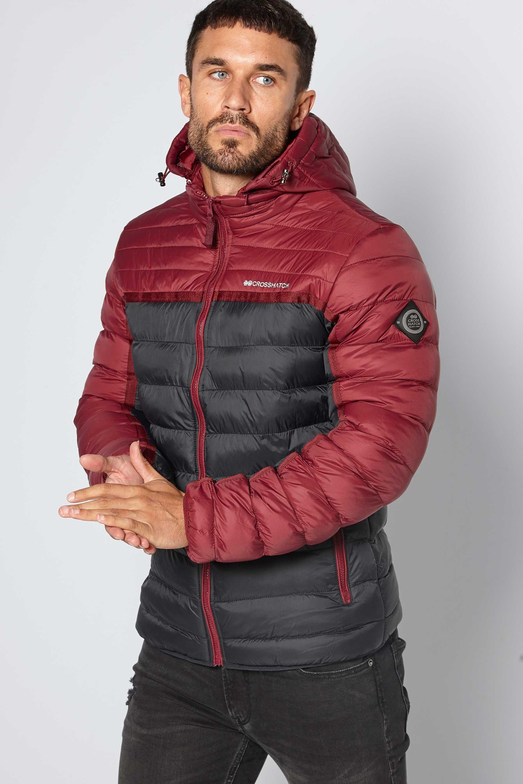 crosshatch puffer jacket