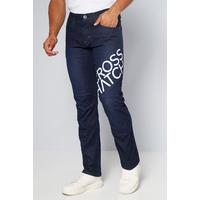 Image of Crosshatch Leg Branded Jeans