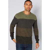 Image of Gradient Twist Crew Neck Knit Top