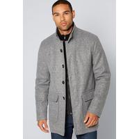 Image of Grey Funnel Neck Coat