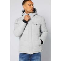 Image of Jack and Jones Detachable Hooded Puffer Jacket