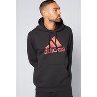 Image of adidas Core Fleece Black and Red Hoody